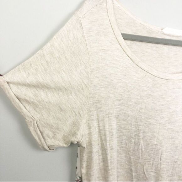 AUGUST MIST | Stitch Fix Beige Floral Back High Low Top Women’s Size Medium - Picture 3 of 8